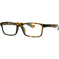 Rectangular Magnified Reading Glasses Classic Plastic Rectangular Frame Unisex - Tortoise - CP185XO7W74 $19.26