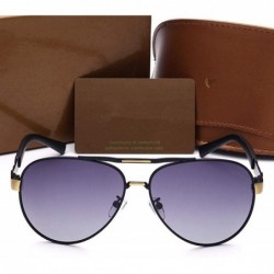 Goggle Men's Polarized Sunglasses Men's Polarized Sunglasses Metallic Glasses Legs Sunglasses Anti-reflective Sunglasses - C9...