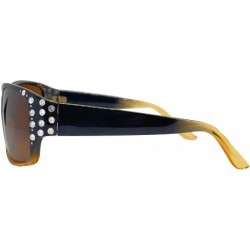 Round Polarized Sunglasses for Women - Premium Fashion Sunglasses - HZ Series Diamante Womens Designer Sunglasses - C318T8SWL...