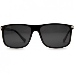 Rectangular p592 Classic Rectangular Polarized - for Womens-Mens 100% UV PROTECTION - Black-black - CZ192TGTCIL $28.95