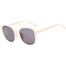 Round Fashion Men Womens Sunglasses UV 400 Retro Vintage Round Frame Glasses - Yellow - CS196ED56KZ $28.82