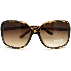 Square Oversized Square Sunglasses for Women Elegant Rhinestone Design - Tortoise - CR11GBS7K4V $12.64
