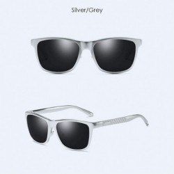 Round Polarized Sunglasses Driving Traveling - Silver Grey - C2190MKE542 $45.61