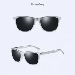 Round Polarized Sunglasses Driving Traveling - Silver Grey - C2190MKE542 $75.67