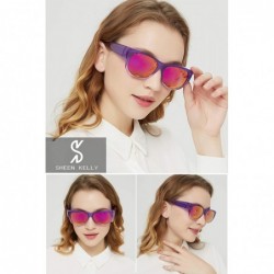 Wrap Oversized Fits Over Sunglasses Mirrored Polarized Lens Cateye for Women and Men Driver Goggles - Purple (Tr90) - CB1920E...