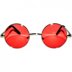 Goggle Set of 3 Pairs Round Retro Vintage Circle Sunglasses Colored Metal Frame Small model 43 mm - CZ180R782QW $9.61