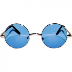 Goggle Set of 3 Pairs Round Retro Vintage Circle Sunglasses Colored Metal Frame Small model 43 mm - CZ180R782QW $9.61