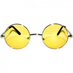 Goggle Set of 3 Pairs Round Retro Vintage Circle Sunglasses Colored Metal Frame Small model 43 mm - CZ180R782QW $9.61