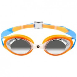 Goggle iedge Junior Swim Goggle Carnaval IE-34710 (Silver Mirror) - Blu/Org - CK18E7NNR95 $31.32
