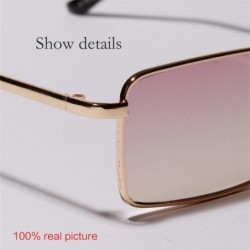 Oval New Square Sunglasses Women Retro Men Brand Designer Sun Glasses Vintage Gradient Mirrored Metal Frame - C1 - CX197A2N55...