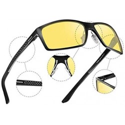 Oval Night Driving Glasses-Night Vision HD Glasses for Driving Polarized Driving Glasses for Men and Women - CP18R47XGMN $32.31