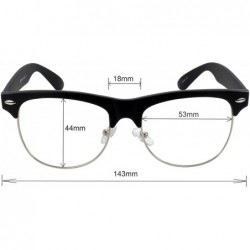 Goggle Fashion Half Frame Semi-Rimless Sunglass - Brown Color Lens - CB18E6N2MC8 $11.51