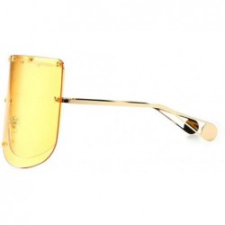 Goggle Vintage Sunglasses Oversized Windproof Glasses - Yellow - CY18QIYH4Q9 $18.32