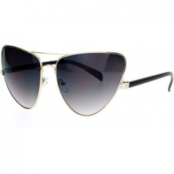 Oversized Womens Runway Fashion Retro Oversize Cat Eye Sunglasses - Gold Smoke - CC12BWPHHW7 $22.25