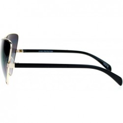 Oversized Womens Runway Fashion Retro Oversize Cat Eye Sunglasses - Gold Smoke - CC12BWPHHW7 $9.75