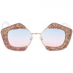 Square Round Vintage Sunglasses Rhinestone Decoration Sun Glasses for Women - Y-23 - CC198W4AYE7 $23.88