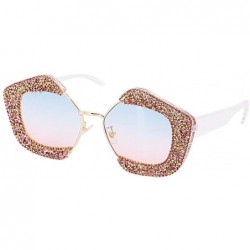 Square Round Vintage Sunglasses Rhinestone Decoration Sun Glasses for Women - Y-23 - CC198W4AYE7 $12.74