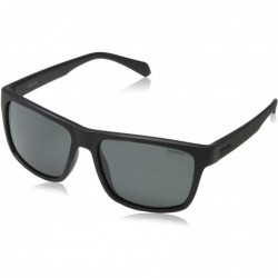 Rectangular Men's Pld2058/S Rectangular Sunglasses - Matte Black - CN185AKM7OA $81.28