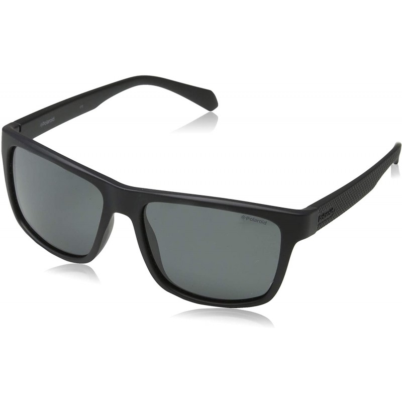 Rectangular Men's Pld2058/S Rectangular Sunglasses - Matte Black - CN185AKM7OA $41.20