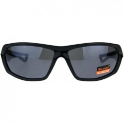 Rectangular Mens Xloop Sunglasses Designer Sports Fashion Shades UV 400 - Shiny Black (Black) - C118E364CGA $8.60