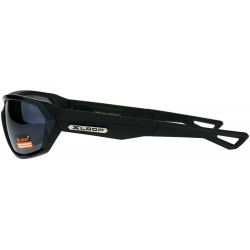 Rectangular Mens Xloop Sunglasses Designer Sports Fashion Shades UV 400 - Shiny Black (Black) - C118E364CGA $8.60