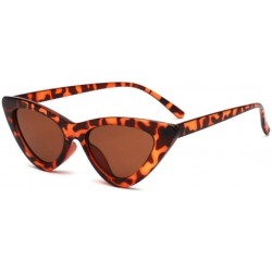 Cat Eye Sunglasses Triangle Vintage Ladies Glasses - C4leopard - CV199DLHOM4 $28.43