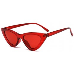 Cat Eye Sunglasses Triangle Vintage Ladies Glasses - C4leopard - CV199DLHOM4 $13.29