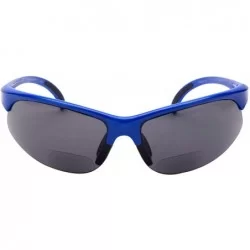 Semi-rimless The Allstars" 3 Pair of our Most Popular Bifocal Sport Wrap Unisex Sunglasses - Black/Blue - CO1963TIIGQ $29.33