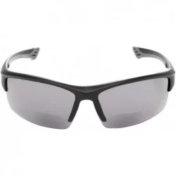 Semi-rimless The Allstars" 3 Pair of our Most Popular Bifocal Sport Wrap Unisex Sunglasses - Black/Blue - CO1963TIIGQ $29.33