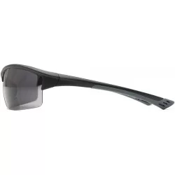 Semi-rimless The Allstars" 3 Pair of our Most Popular Bifocal Sport Wrap Unisex Sunglasses - Black/Blue - CO1963TIIGQ $29.33