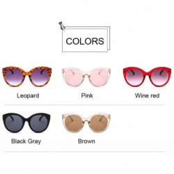 Cat Eye Summer Cat Eye Round Sunglasses Women Brand Designer Transparent Shades Sun Glasses Female Cool Color UV400 - CR18W77...