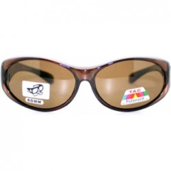 Sport Womens Polarized Fit Over Glasses Sunglasses Oval Rectangular - Wear Over Prescription Eyeglasses - 3 Brown - C6194I5KQ...