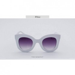 Oversized Fashion Sunglasses Gradient Oversized Outdoor - White - CB197KGLXCA $25.38