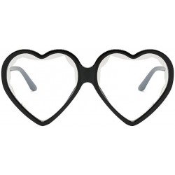 Square Heart Shape Sunglasses Big Frame Sunglasses Eyewear Retro Unisex Fashion Vintage Sunglasses (H) - H - C218R3RLRNU $12.63