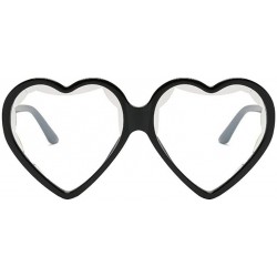 Square Heart Shape Sunglasses Big Frame Sunglasses Eyewear Retro Unisex Fashion Vintage Sunglasses (H) - H - C218R3RLRNU $12.63