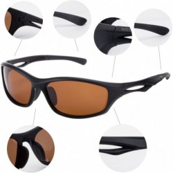 Sport Polarized Sports Sunglasses Tr90 Durable Glasses for Men Cycling Golf Man - Brown Lens/Matte Black Frame - CN1880EHZKH ...