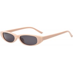 Square Retro Vintage Clout Cat Unisex Sunglasses Rapper Oval Shades Grunge Glasses - D - C9193XIMM3A $9.90