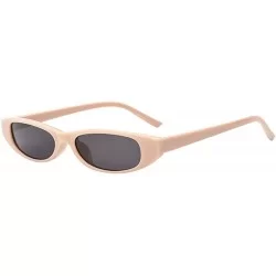 Square Retro Vintage Clout Cat Unisex Sunglasses Rapper Oval Shades Grunge Glasses - D - C9193XIMM3A $19.29