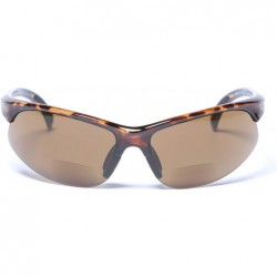 Sport The Wind Breaker" Sport Wrap Polarized Bifocal Sunglasses for Men and Women - Tortoise - CI196K35H47 $44.18