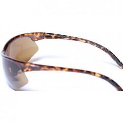 Sport The Wind Breaker" Sport Wrap Polarized Bifocal Sunglasses for Men and Women - Tortoise - CI196K35H47 $18.51