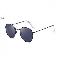 Oval Luxury Sunglasses Women/Men Brand Designer Glasses Lady Oval Sun Small Metal Frame Oculos De Sol Gafas - C1 - CB197A27IH...