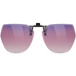 Square Polarized Clip On Sunglasses for Women Over Prescription Glasses Oversized - CS190N4LEWS $31.23