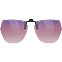 Square Polarized Clip On Sunglasses for Women Over Prescription Glasses Oversized - CS190N4LEWS $28.89