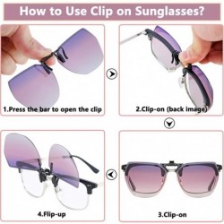 Square Polarized Clip On Sunglasses for Women Over Prescription Glasses Oversized - CS190N4LEWS $19.13