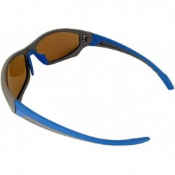 Sport Polarized Sunglasses Protection Driving - Matt Grey+blue - CX19C4T4K3T $9.15