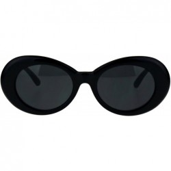 Oval Womens Oval Cateye Sunglasse Stylish Vintage Fashion Eyewear UV 400 - Black - C218H4K0WU5 $17.18