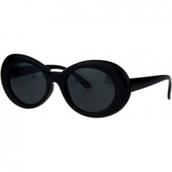 Oval Womens Oval Cateye Sunglasse Stylish Vintage Fashion Eyewear UV 400 - Black - C218H4K0WU5 $10.12