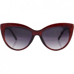 Oversized Rhinestone Jewel CutOut Metal Temple Gradient Lens CatEye Sunglasses A231 - Red Black - CC18IHN4NIA $14.84