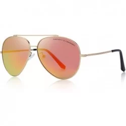 Aviator Polarized sun glasses fashion men Metal Frame Unisex Sunglasses S8805 - Red - CS18D5WOQ3G $14.21