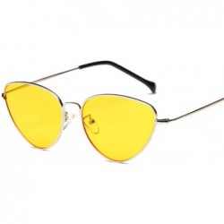 Cat Eye Vintage Sunglasses Sunglass Glasses - Yellow - C2198O0H3T4 $19.91